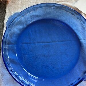 Pyrex Blue Glass Pie Dish